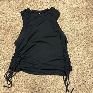 FP Movement by Free People Black Ruched Tank Top
